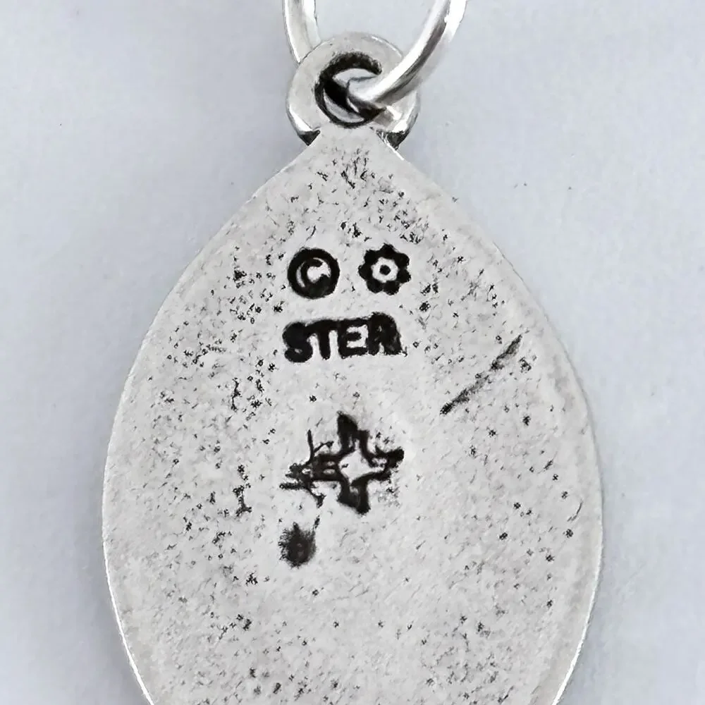 Vintage Sterling Silver 925 Religious Ichthys Fish Charm Pendant